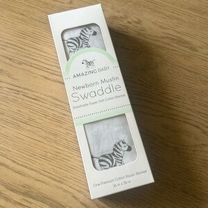 Brand New in Box Muslin Swaddle Zebras